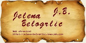 Jelena Belogrlić vizit kartica
